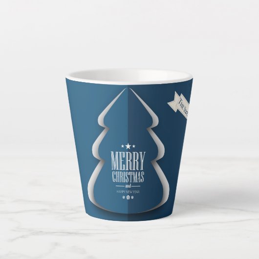 Tasse Latte Arbre de Noël 3D (Devant)