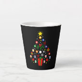 Tasse Latte Arbre de Noël Billiard (Devant)