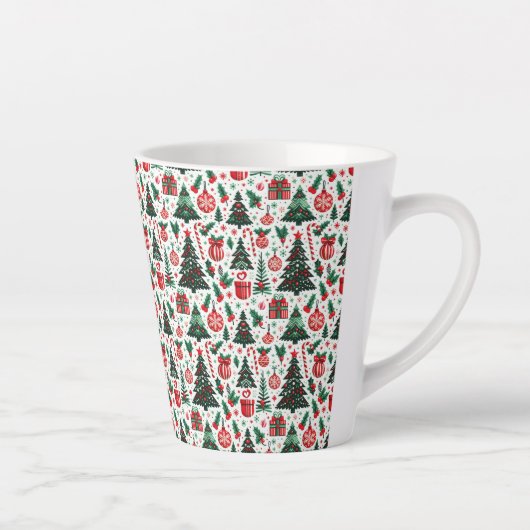 Tasse Latte Arbre de Noël, cadeaux, sucre de canne (Droite)