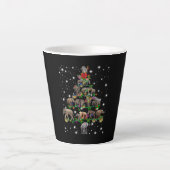 Tasse Latte Arbre De Noël Éléphant Couvert De Lampe De Feu (Devant)