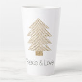 Tasse Latte Arbre de Noël Gold Glitzy Parties scintillant (Devant)