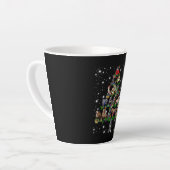 Tasse Latte Arbre De Noël Pitbull Couvert D'Une Lampe De Feu (Angle gauche)