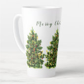 Tasse Latte Arbre de Noël Vintage (Angle gauche)