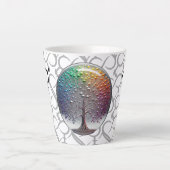 Tasse Latte Arbre de sphère FIDE argenté dynamique (Devant)