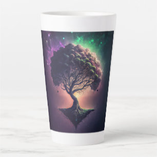Tasse Latte Arbre en latte spatiale