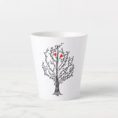 Tasse Latte Arbre et Coeurs (Devant)