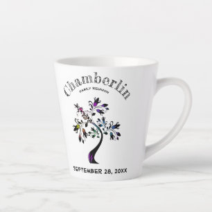 Tasse Latte Arbre floral à la mode de la Réunion familiale