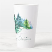 Tasse Latte Arbres à l'aquarelle  (Devant)