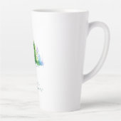 Tasse Latte Arbres à l'aquarelle  (Droite)