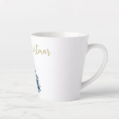 Tasse Latte Arbres de Noël bleu blanc (Droite)