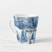 Tasse Latte Arbres de Noël Blue White Mountain (Angle gauche)