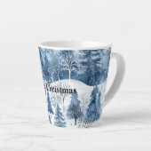Tasse Latte Arbres de Noël Blue White Mountain (Angle droit)