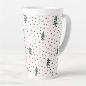 Tasse Latte Arbres de Noël verts (Angle droit)