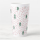 Tasse Latte Arbres de Noël verts (Devant)