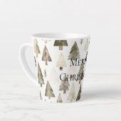 Tasse Latte Arbres de Noël verts (Angle gauche)