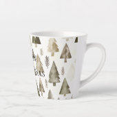 Tasse Latte Arbres de Noël verts (Droite)