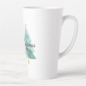 Tasse Latte Arbres de Noël verts roses (Droite)