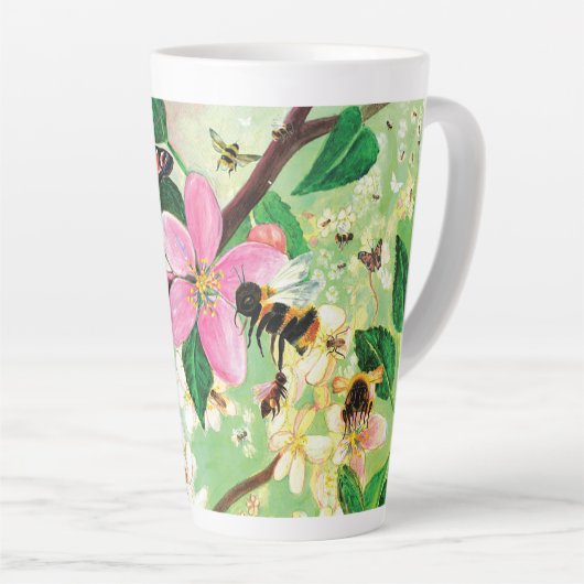 Tasse Latte Arbres en fleurs pour abeilles et autres pollinisa (Angle droit)