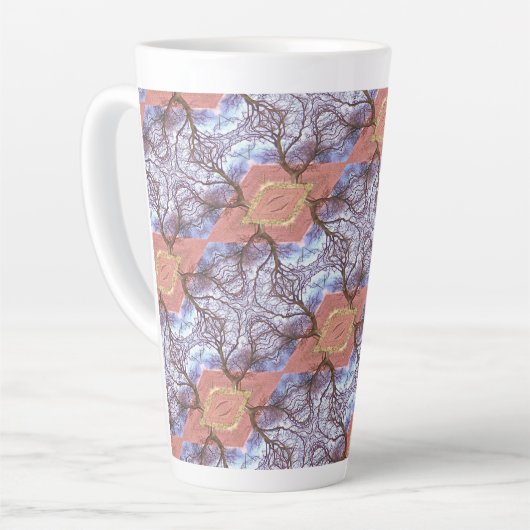 TASSE LATTE ARBRES ET CHAMPS MOTIF (Angle gauche)