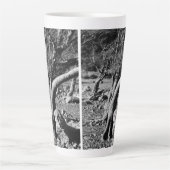 TASSE LATTE ARBRES NOIRS ET BLANCS (Devant)