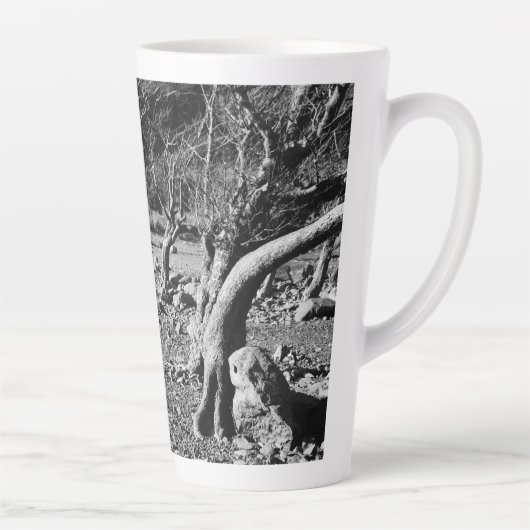 TASSE LATTE ARBRES NOIRS ET BLANCS (Droite)