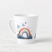 Tasse Latte Arc-en-ciel aquarelle boho (Angle gauche)