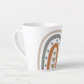 Tasse Latte Arc-en-ciel beige gris moderne blanc (Angle gauche)