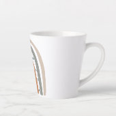 Tasse Latte Arc-en-ciel beige gris moderne blanc (Droite)