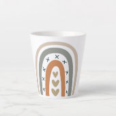 Tasse Latte Arc-en-ciel beige gris moderne blanc (Devant)
