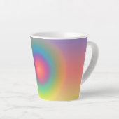 Tasse Latte Arc-en-ciel coloré Espace cercle concentré (Angle droit)