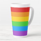 Tasse Latte Arc-en-ciel de la fierté (Angle droit)