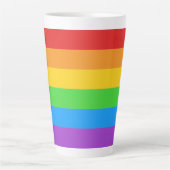Tasse Latte Arc-en-ciel de la fierté (Devant)