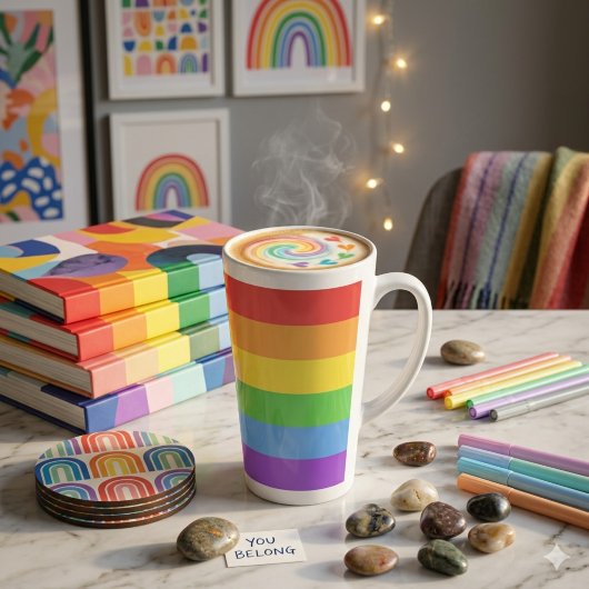 Tasse Latte Arc-en-ciel de la fierté
