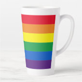 Tasse Latte Arc-en-ciel Lgbtq drapeau de la diversité gay (Droite)