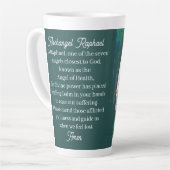 Tasse Latte Archangel Saint Raphael Healing Angel Prayer Green (Angle gauche)