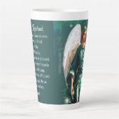 Tasse Latte Archangel Saint Raphael Healing Angel Prayer Green (Devant)