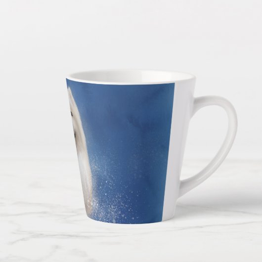 Tasse Latte Ari la collection Samoyed BLUE (Droite)