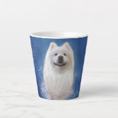 Tasse Latte Ari la collection Samoyed BLUE (Devant)