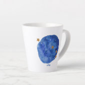Tasse Latte Aries Aquarelle Nuit Ciel Constellation Zodiac (Angle droit)