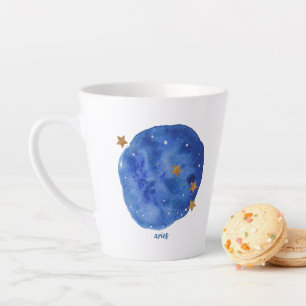 Tasse Latte Aries Aquarelle Nuit Ciel Constellation Zodiac