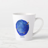 Tasse Latte Aries Aquarelle Nuit Ciel Constellation Zodiac (Droite)