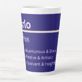 Tasse Latte Arlo Boy Personalized Name Definition (Devant)