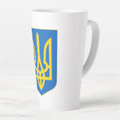 Tasse Latte Armoiries de l'Ukraine (Angle droit)