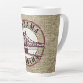 Tasse Latte Arrêt du pont Retro Alabama (Angle droit)