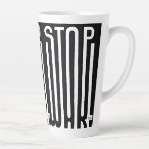 Tasse Latte Arrêter la guerre Motif noir et blanc