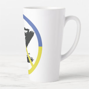 Tasse Latte Arrêtez la guerre en Ukraine Jetez un oreiller