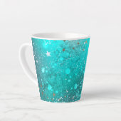 Tasse Latte Arrière - plan à huile Turquoise de la menthe (Angle gauche)