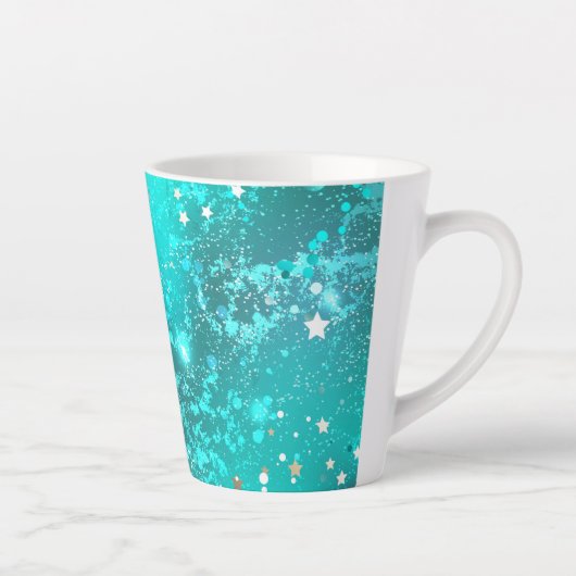 Tasse Latte Arrière - plan à huile Turquoise de la menthe (Droite)