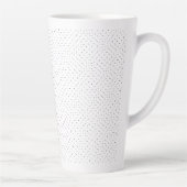 Tasse Latte Arrière - plan blanc avec un motif extensible de p (Droite)