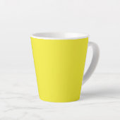 Tasse Latte Arrière-plan jaune uni vibrant (Angle droit)